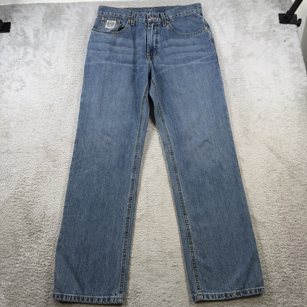 Cinch Jeans Mens 33x32 Blue Denim Relaxed Fit White Label Rodeo Cowboy Western